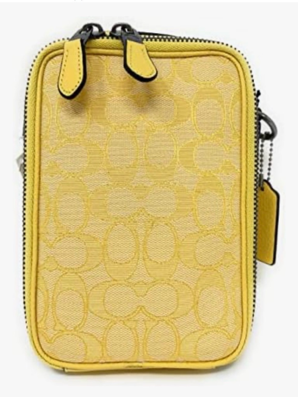 Coach Straton Yellow Signature Crossbody Pouch Crossbody UNISEX - Picture 6 of 11
